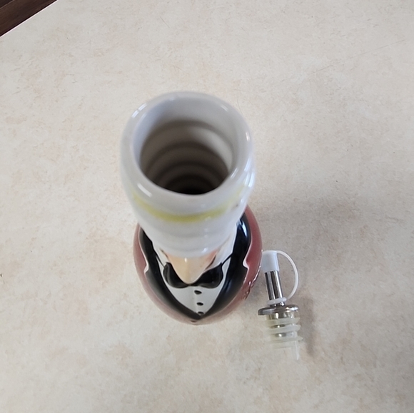 Vintage Chefs Oil & Vinegar Dispenser Bottles" Maison de Campagne Metal Holder - Picture 5 of 12